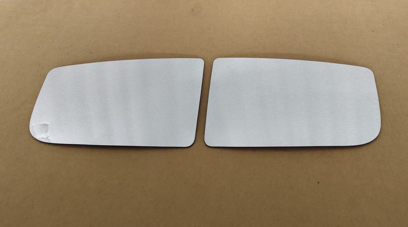 Rectangular mirror glass blank sheets, cut-to-size ready
